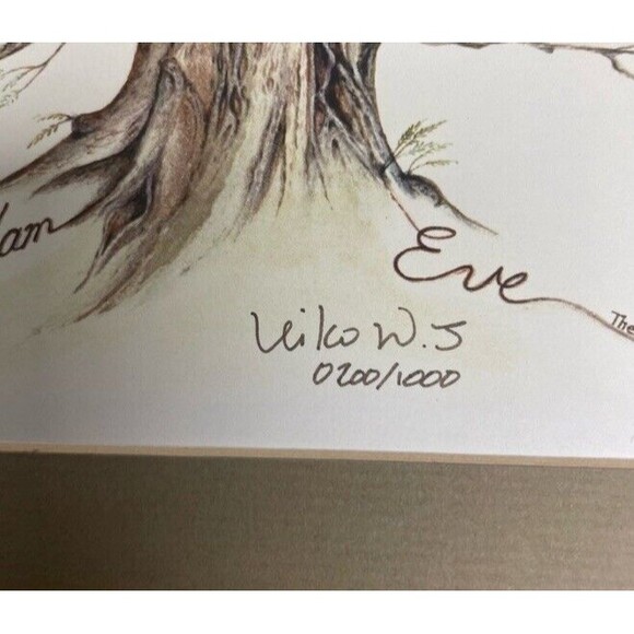 Jesus Christ Geneology Tree of Life Watercolor Llithograph Signed Numbered Mattd - Picture 6 of 11